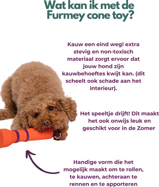 Kauwspeelgoed Furmey Zoomies Kauwstaaf Oranje