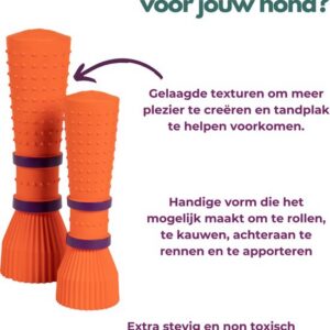 Kauwspeelgoed Furmey Zoomies Kauwstaaf Oranje