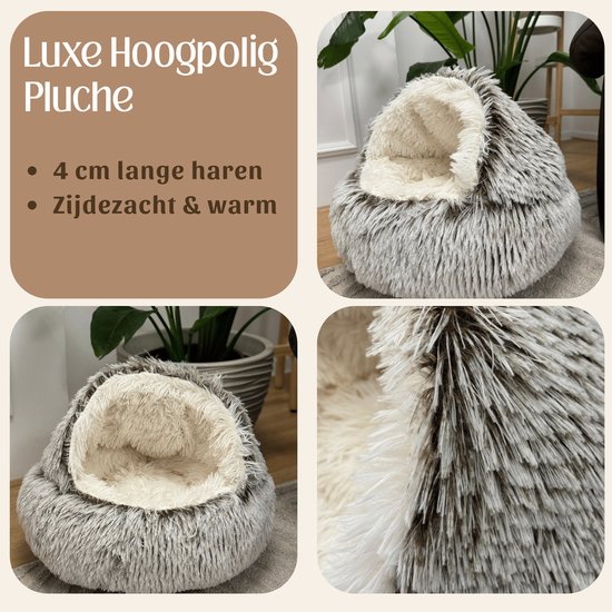 Kattenmand Luxe Hoogpolig pluche